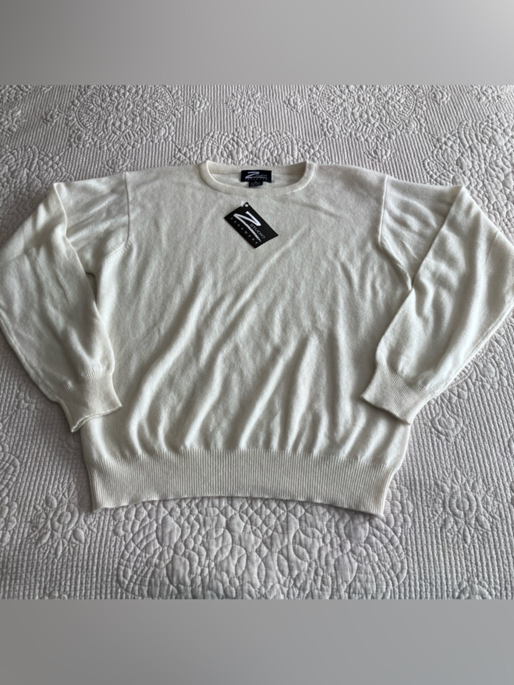 NWT Z Studio ivory cashmere sweater